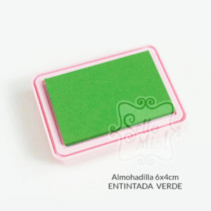 Almohadilla Plástica Entintada Verde (6x4cm)