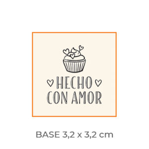 H 2513 – Hecho con amor (cupcake)