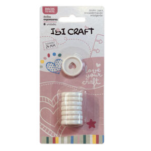 Discos de Expansion 24mm Corazon x 8pcs Blanco