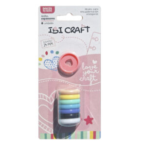 Discos de Expansion 24mm Corazon x 8pcs Multicolor