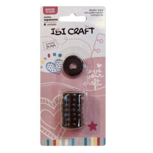 Discos de Expansion 24mm Corazon x 8pcs Negro