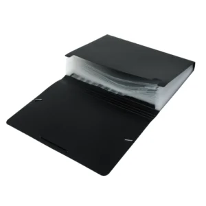 Clasificador con fuelle A4 – Negro (art. 076550)